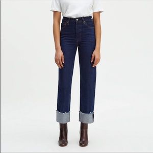 Levi’s ribcage selvedge straight leg